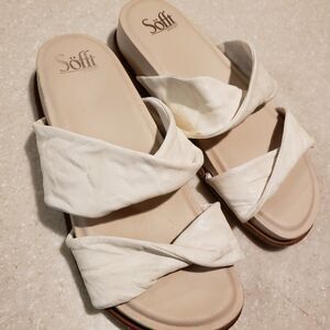 Ainsworth Sofft White Leather Sandals sz 8